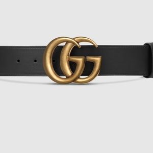 Gucci Black Leather Belt